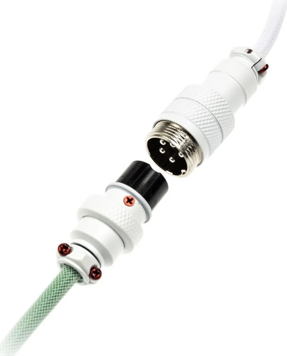 Ducky Premicord Spiralkabel USB-C auf USB-A, Tastaturkabel (Spiral-Textilkabel), 1.8m, Merry Christmas Limited Edition