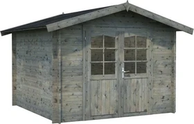 Palmako Lotta 7.3m² Gartenhaus grau tauchgrundiert