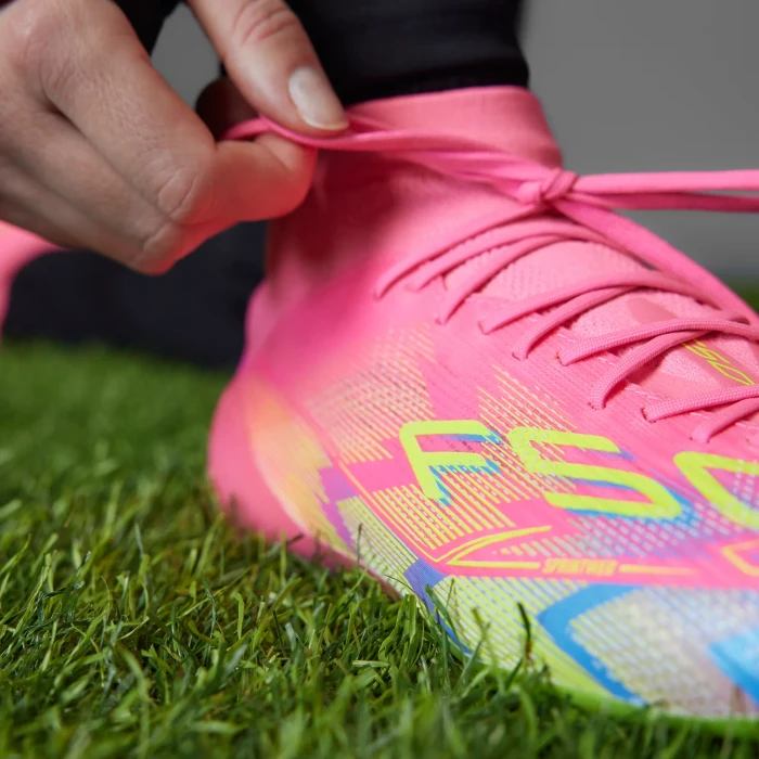 adidas F50 Elite Mid MG lucid pink/lucid lemon/blue fusion (Damen)