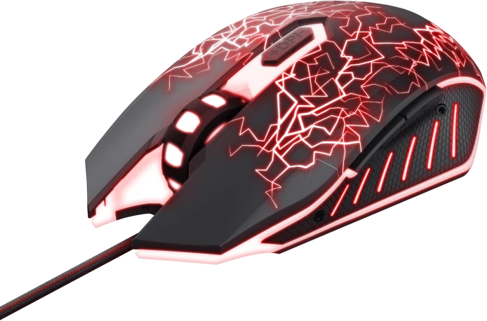 Trust Gaming GXT Gaming Mouse und Mousepad schwarz, USB