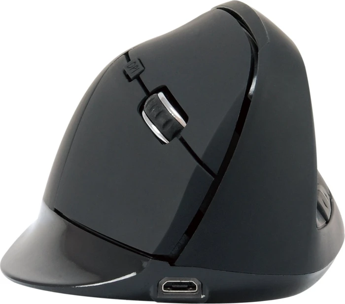 Conceptronic LORCAN03B ERGO Vertikale 6-Tasten Bluetooth Maus schwarz, Bluetooth