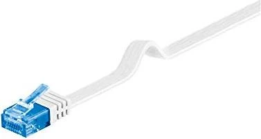 goobay Flach-Patchkabel, Cat6a, U/UTP, RJ-45/RJ-45, 3m, weiß
