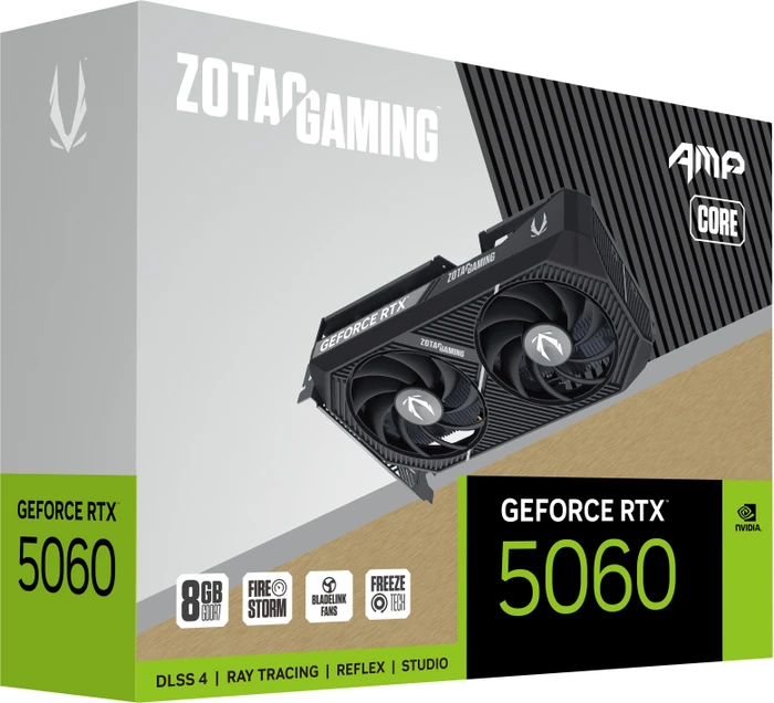 Zotac Gaming GeForce RTX 5060 AMP Core, 8GB GDDR7, HDMI, 3x DP