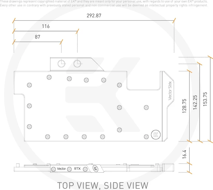 EK Water Blocks Quantum Line EK-Quantum Vector Strix RTX 3080/3090 D-RGB, Nickel, Acetal