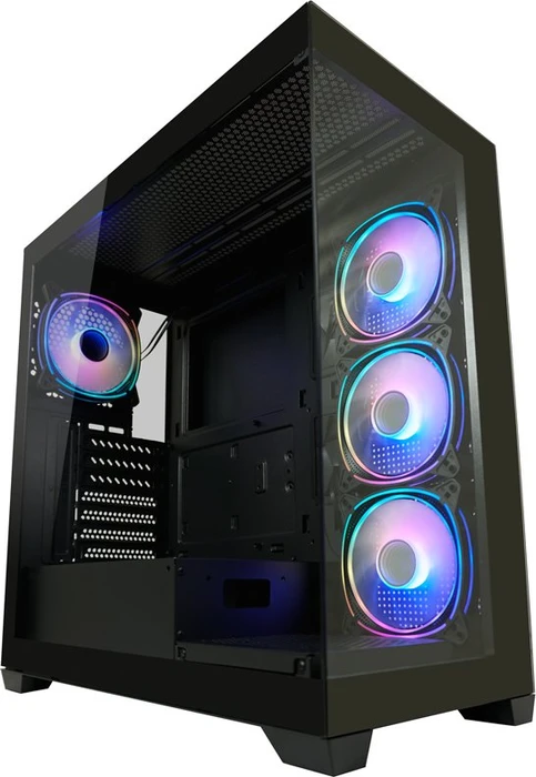 LC-Power Gaming 715B Seamless_X, schwarz, Glasfenster