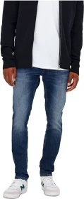 ONLY & SONS Slim Mid Loom Jeans blue denim (Herren)