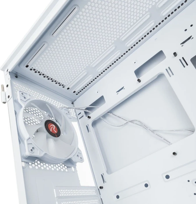 Raijintek Ponos Ultra White TG4, weiß, Glasfenster