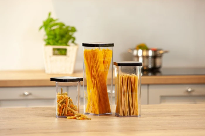 Rotho Vorratsdose Loft 2l transparent/schwarz