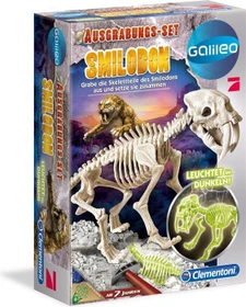 Clementoni Galileo Ausgrabungsset Smilodon fluoreszierend