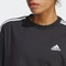 adidas Essentials 3-Streifen Single Jersey Boyfriend T-Shirt kurzarm schwarz (Damen) Vorschaubild