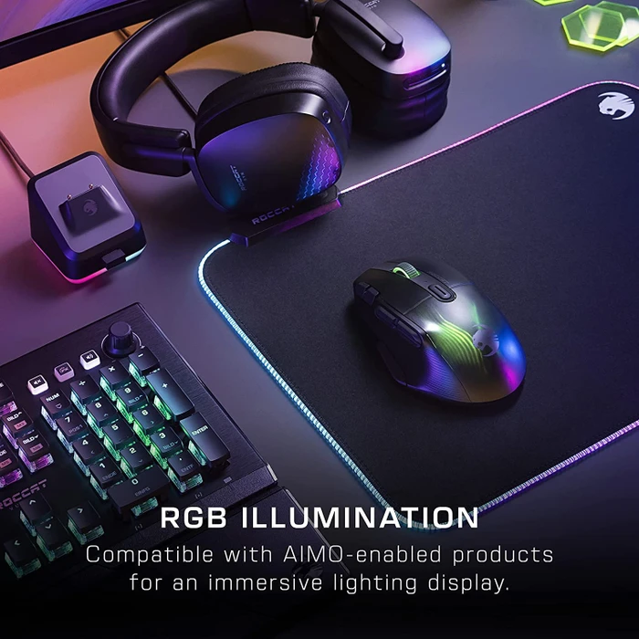 Roccat Kone XP Air mit Ladestation, Ash Black, USB/Bluetooth