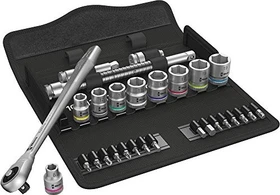 Wera 8100 SB 7 Zyklop Metal Push Bitset/Steckschlüsselsatz inkl. Tasche, 29-tlg.