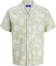 Jack & Jones Relaxed Fit Hemd kurzarm celadon mint (Herren)