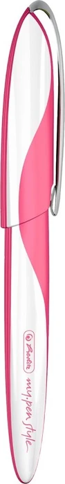 Herlitz my.pen style weiß/indonesia pink, rechte Hand/linke Hand, mittel, Folienbox