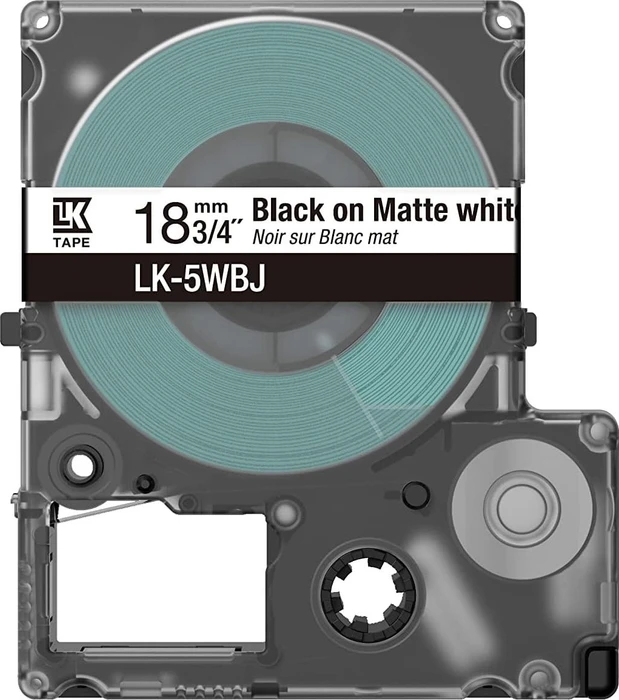Epson LK-5WBJ Beschriftungsband, 18mm, schwarz/mattweiß