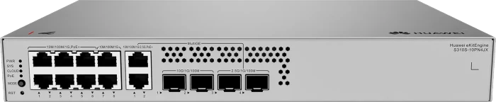 Huawei eKit SME Network eKitEngine S310S Series Desktop Gigabit Managed Switch, 10x RJ-45, 2x SFP, 2x SFP+, 128W PoE+