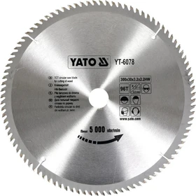 Yato YT-6078 HM Kreissägeblatt 96Z, 300x2.2x30mm, 1 Stück