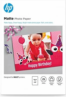 HP Fotopapier matt weiß, 10x15cm, 180g/m², 25 Blatt