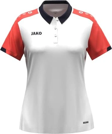 Jako Dynamic Poloshirt kurzarm white/coral/seablue (Damen)