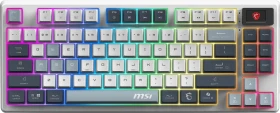 MSI FORGE GK600 TKL Wireless Sky, LEDs RGB, hot-swap, KKT Purple Star, USB/Bluetooth, DE (S11-43DEP01-HH9)