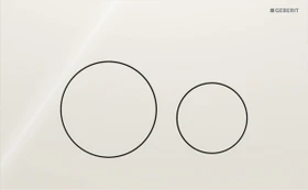 Geberit Sigma40 Betätigungsplatte Glas rund sandgrau