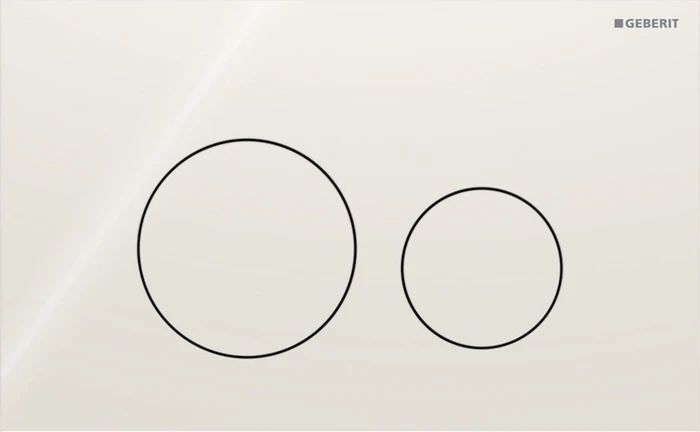 Geberit Sigma40 Betätigungsplatte Glas rund sandgrau