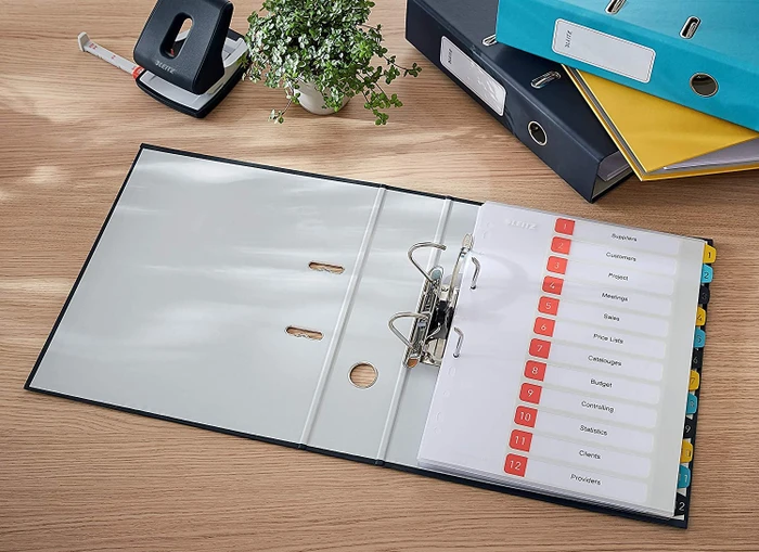 Leitz Qualitäts Ordner 2-Ring 180° Cosy Soft-Touch, 80mm, A4, grau