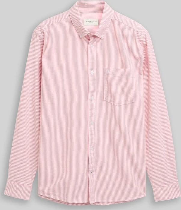 Tom Tailor Regular Fit Logo-Stickerei Hemd langarm (Herren)