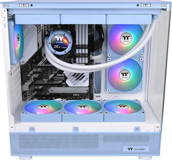 Thermaltake CT140 EX ARGB Sync Hydrangea Blue, blau/weiß, 140mm, 3er-Pack
