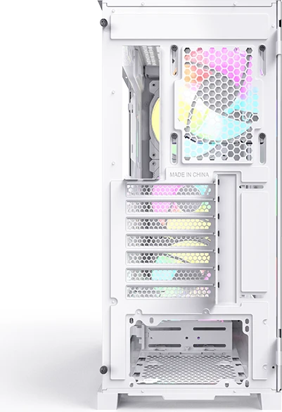 Montech Air 1000 Premium White, weiß, Glasfenster