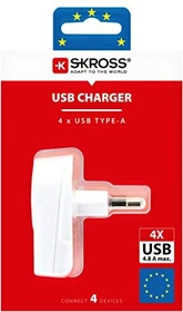 Skross Euro USB Charger (4xA) weiß