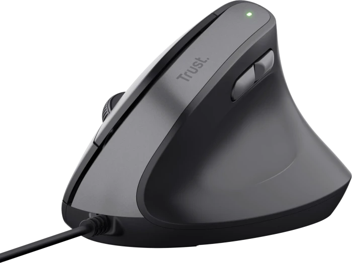 Trust Yuno Ergonomic Mouse schwarz, USB
