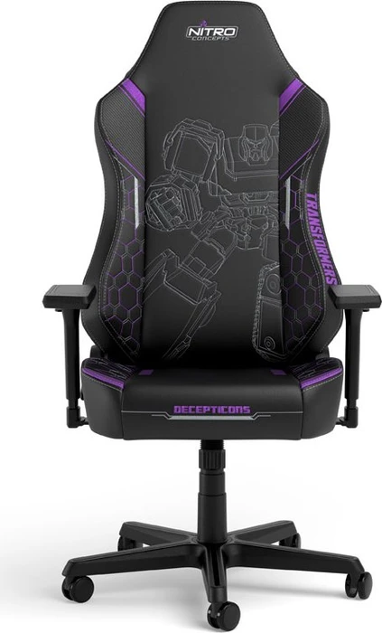 Nitro Concepts X1000 Transformers Decepticons Edition Gamingstuhl, schwarz/violett