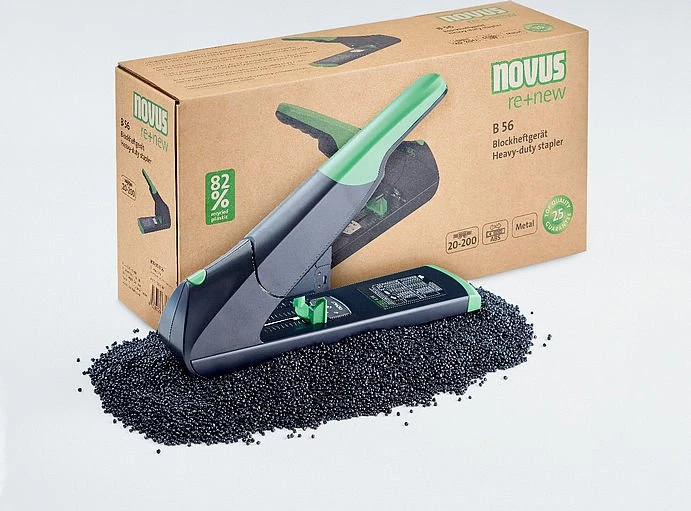 Novus B 56 re+new nachhaltiges Blockheftgerät, schwarz/grün