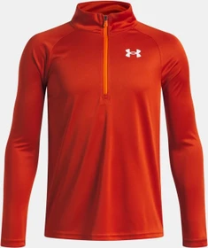 Under Armour Tech 2.0 Zip Funktionsshirt langarm outrageous orange/white (Junior)