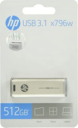 PNY HP x796w 512GB, USB-A, USB 3.2 Gen 1×1