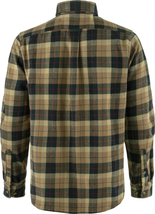 Fjällräven Värmland Heavy Flannel Hemd langarm dark sand/dark navy (Herren)