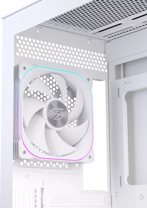 Einarex Prisma S501D RGB White, weiß, Glasfenster