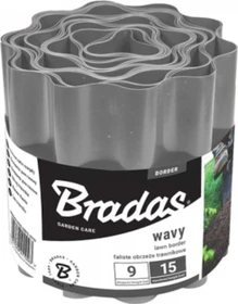 Bradas Rasenkante Welle grau 900x25cm
