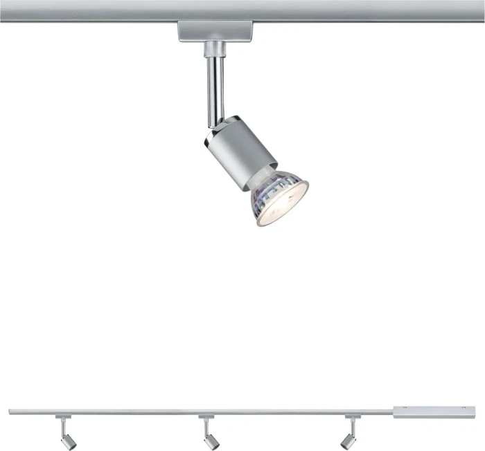 Paulmann URail Pure II Schienensystem Spot GU10 1.2m chrom matt, 3 Stück