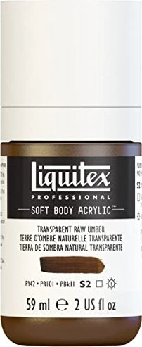 Liquitex Professional Soft Body Acrylic transparent raw umber, 59ml