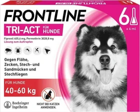 Frontline TRI-ACT für Hunde 40-60kg Lösung zum Auftropfen Einzeldosispipetten, 6 Stück
