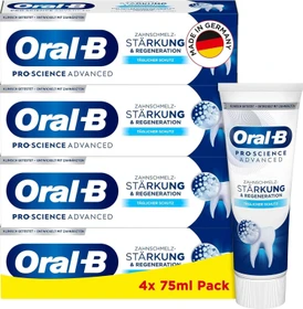 Oral-B Pro-Science Advanced Zahnschmelzstärkung & Regeneration Zahncreme, 300ml (4x 75ml)