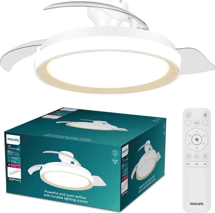 Philips Bliss CCT Deckenventilator gold/weiß