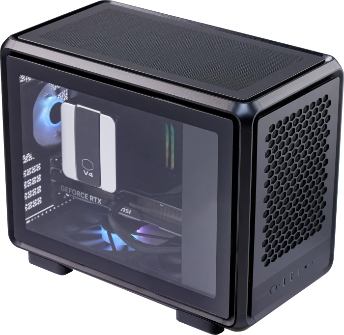 Cooler Master MasterFrame 400 Mesh, schwarz, Glasfenster