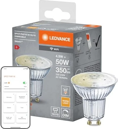 Osram Ledvance SMART+ WiFi Spot 40 45° 5W/827 GU10