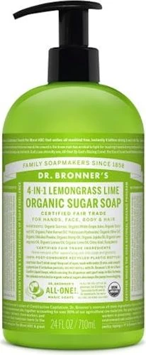 Dr. Bronner Shikakai Zitronengras-Limette Bio Sugar Soap, 710ml