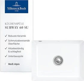 Villeroy & Boch Subway 60 SU Unterbau Becken mittig weiß alpin