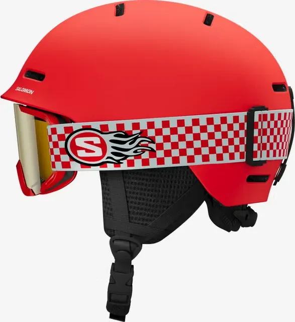 Salomon Player Combo Helm cherry tomato (Junior)