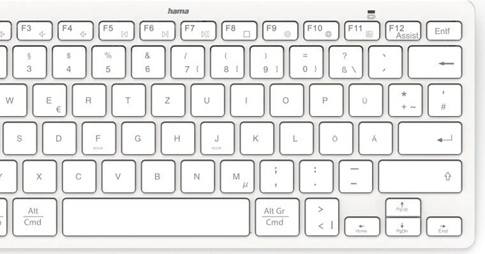 Hama Travel 400 Mini-Tastatur, grau/weiß, Bluetooth, DE